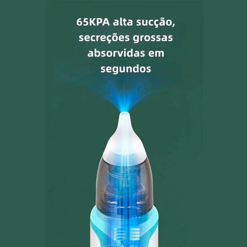 Aspirador Nasal Recarregável para Bebê – Silicone e Sucção Ajustável