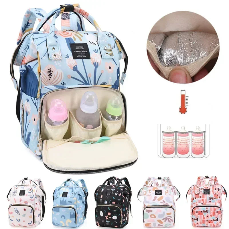 Sacos de Fraldas Multifuncionais para Cuidados com o Bebê - Mochila de Fralda