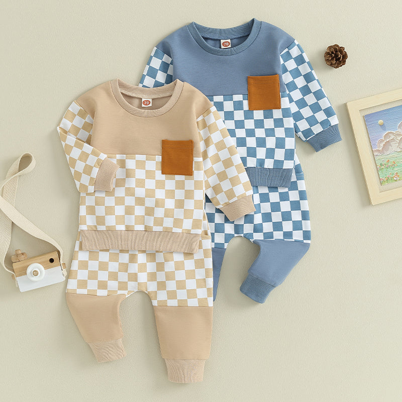 🍂 Conjunto Xadrez para Bebês – Elegância e Conforto em Todas as Estações! 🍁👶