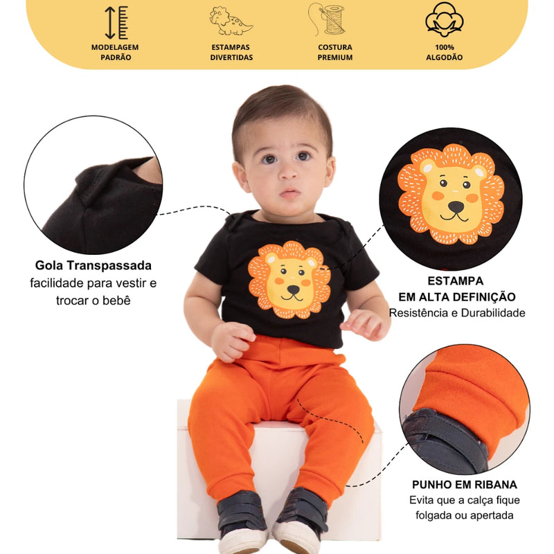 Kit de 12 Peças de Roupas para Bebê Menino