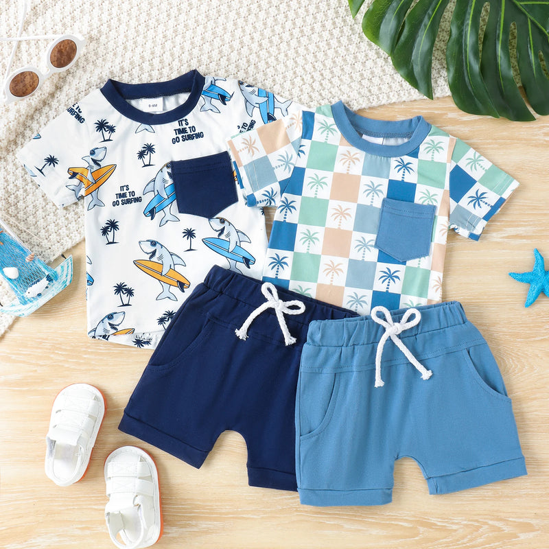 🌞 Conjunto de Shorts e Camiseta Infantil – Estilo e Conforto para o Verão! 🌞