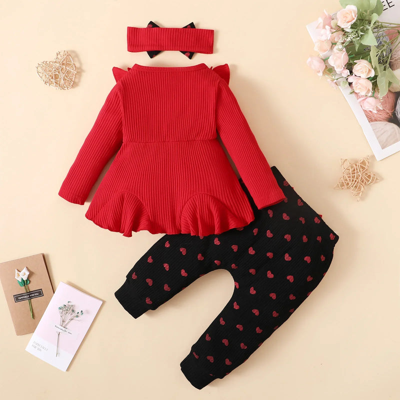 Conjunto de Roupas Love para Bebê Menina