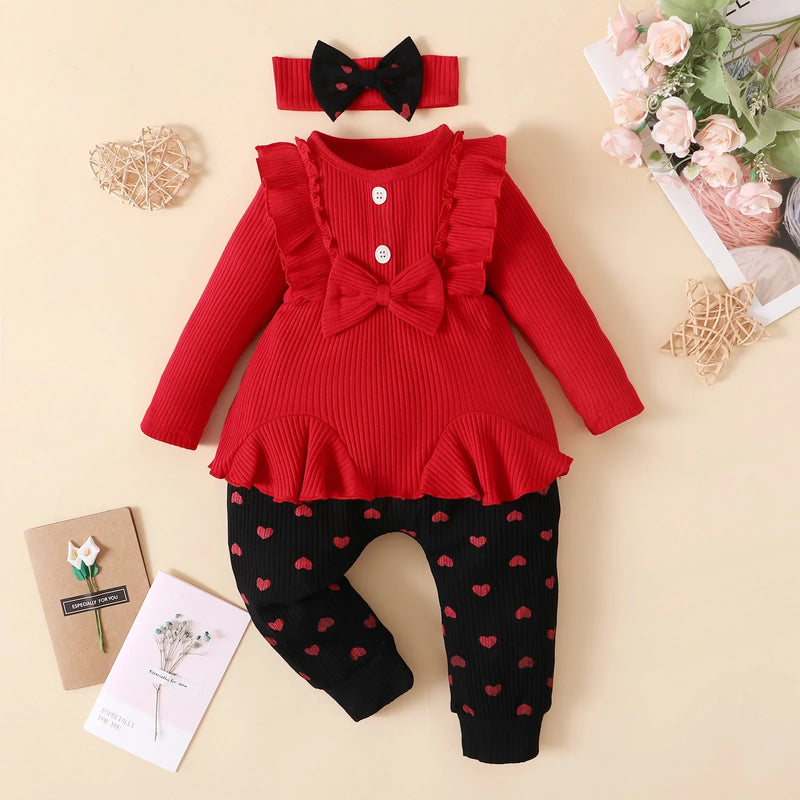 Conjunto de Roupas Love para Bebê Menina