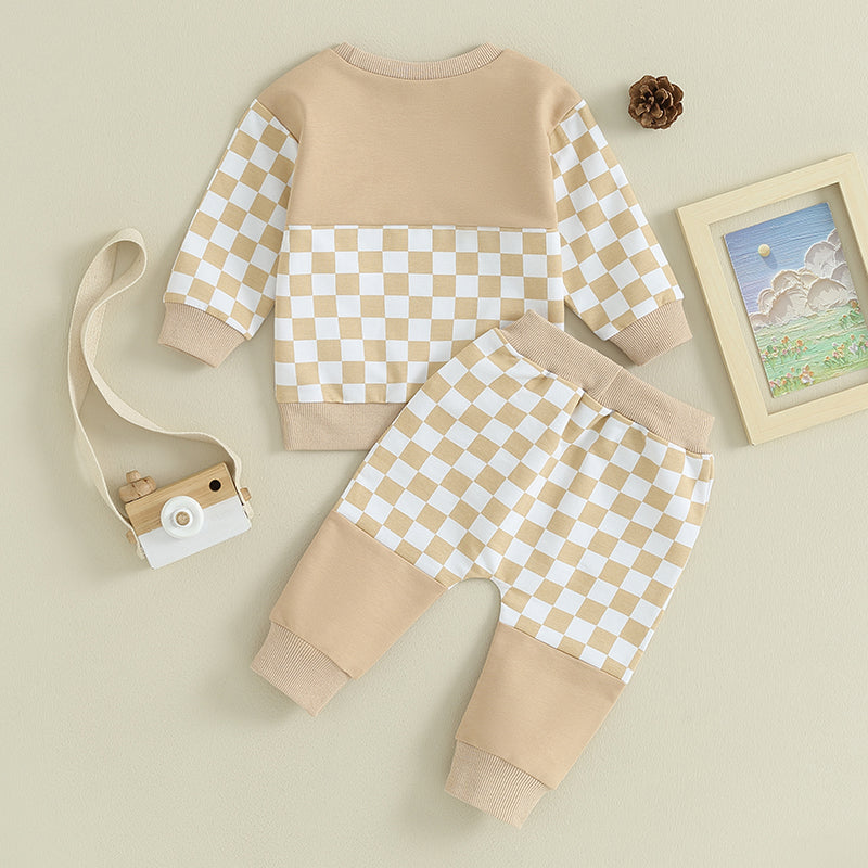 🍂 Conjunto Xadrez para Bebês – Elegância e Conforto em Todas as Estações! 🍁👶