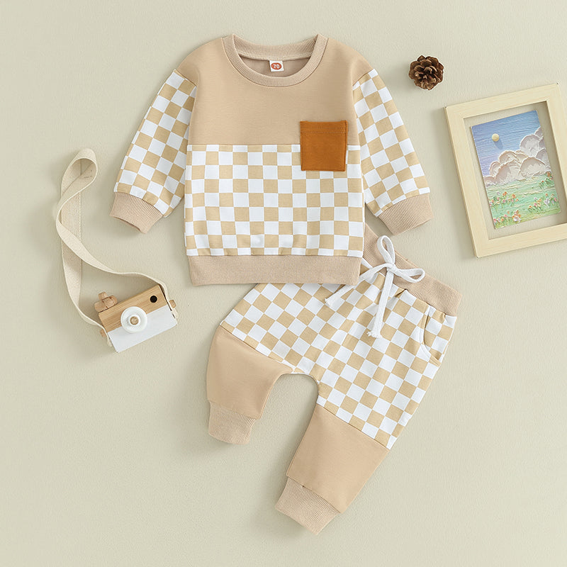 🍂 Conjunto Xadrez para Bebês – Elegância e Conforto em Todas as Estações! 🍁👶