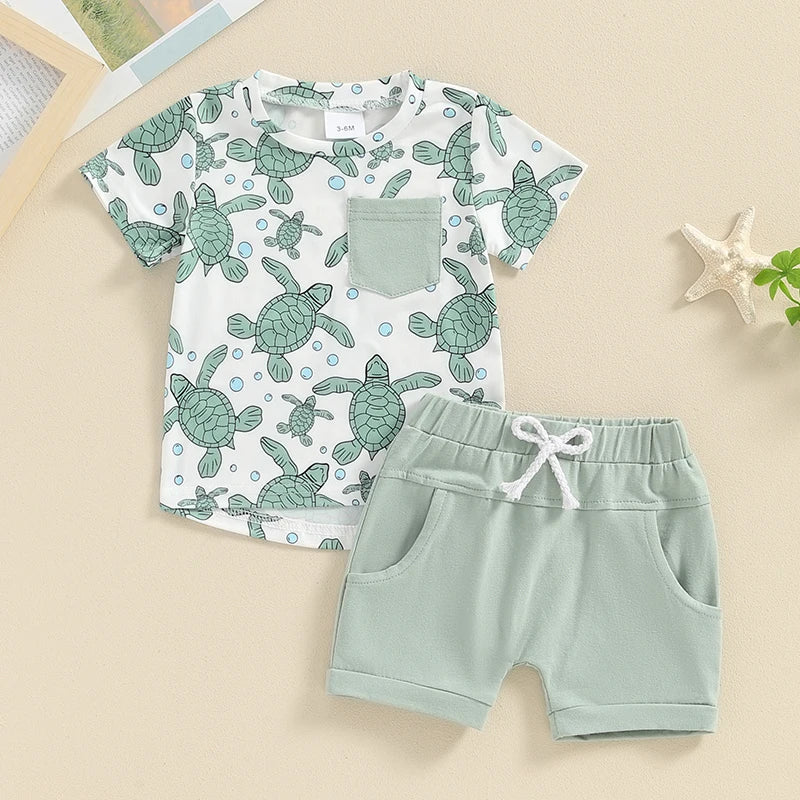 Conjunto de T-shirt e Shorts para Meninos