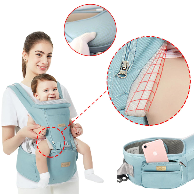 Brastoy Canguru Ergonômico Mochila Infantil Portador Com Assento Hipseat Para Bebê