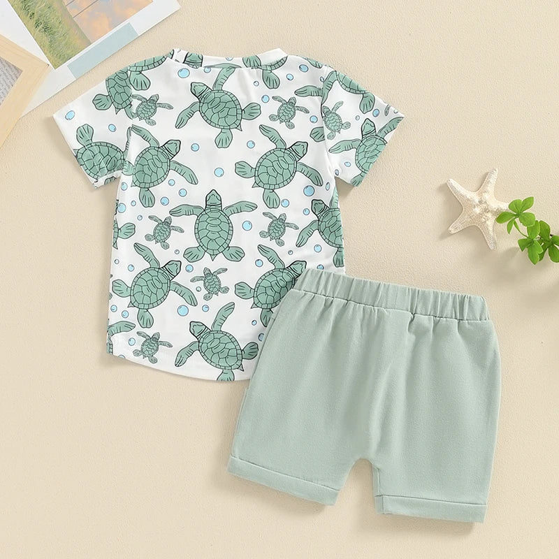 Conjunto de T-shirt e Shorts para Meninos