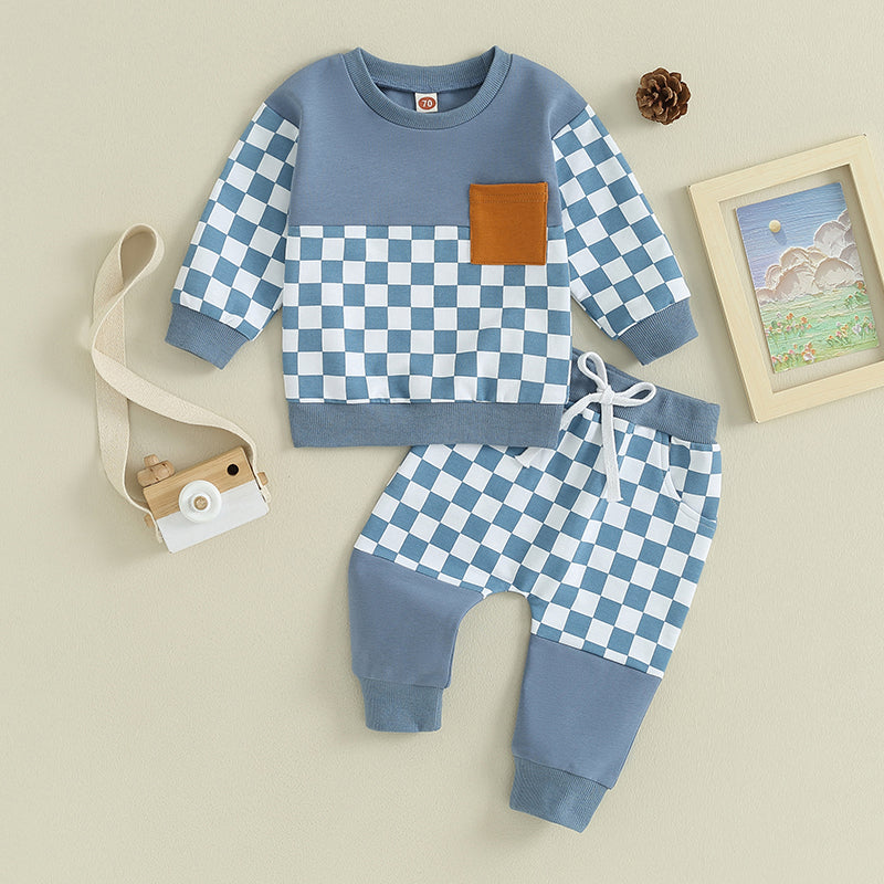 🍂 Conjunto Xadrez para Bebês – Elegância e Conforto em Todas as Estações! 🍁👶