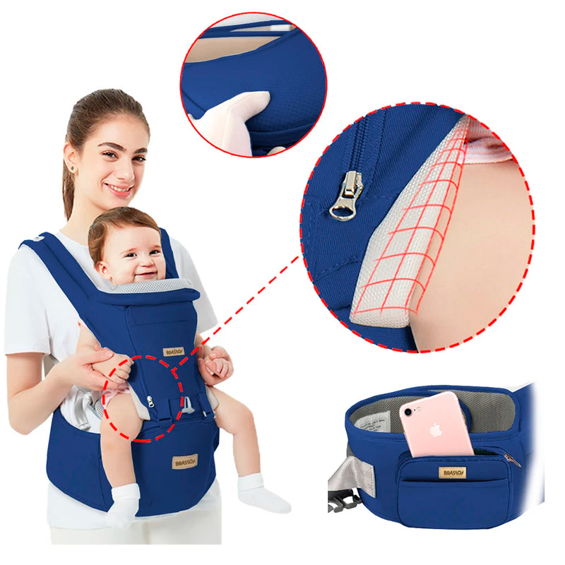 Brastoy Canguru Ergonômico Mochila Infantil Portador Com Assento Hipseat Para Bebê